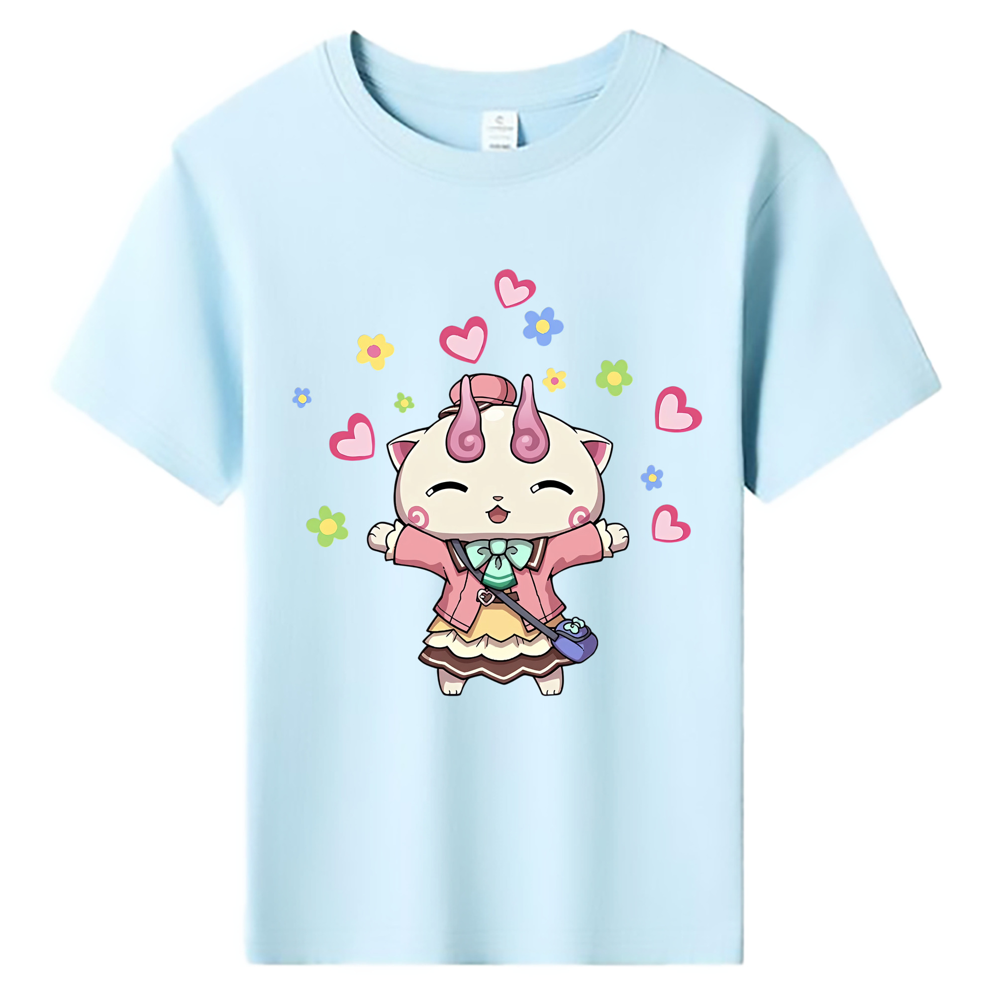（画像用） 妖怪ウォッチ Yo-kai Watch 綿100％キッズTシャツ（フロントプリント）
